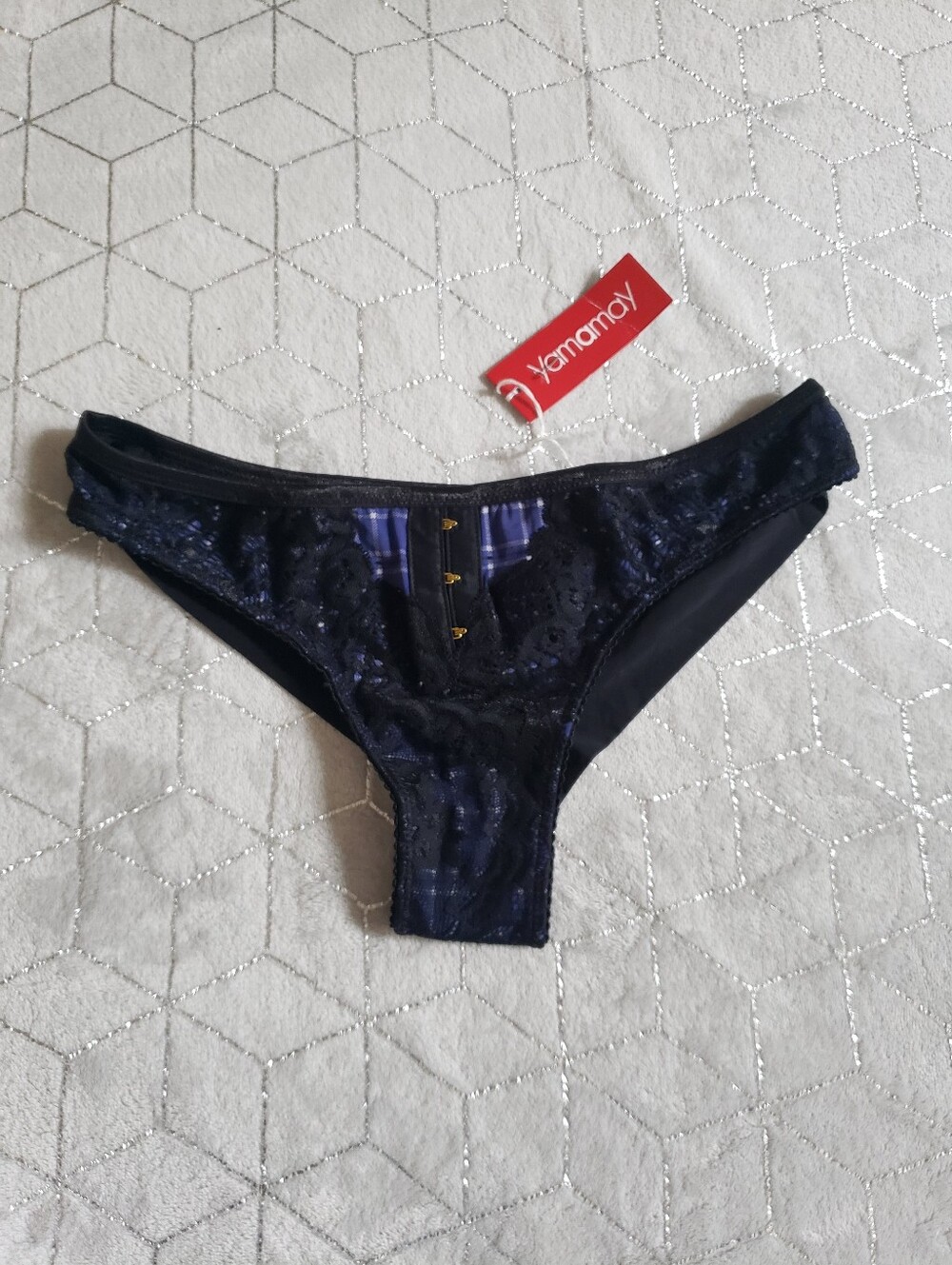 YAMAMAY | Women's Blue And Black Panties